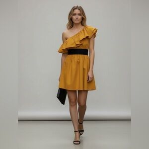 Lanvin for H&M Yellow One Shoulder Dress NWT